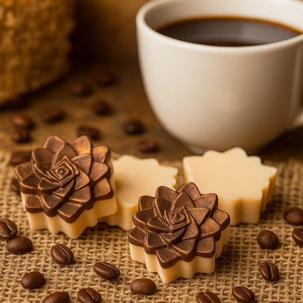 Hand Crafted “Coffee Cake” Scented Succulent Shaped Soap Bar Made With Aloe Vera